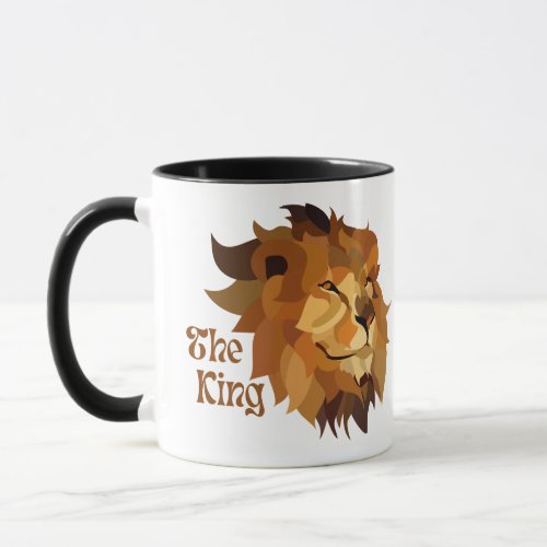 KING LION ILLUSTRATION WORLD BEST DAD  MUG
