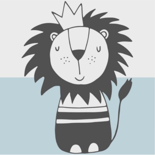 King Lion Nordic Colorblock  Sticker