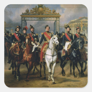 King Louis-Philippe (1773-1850) of France and his Square Sticker