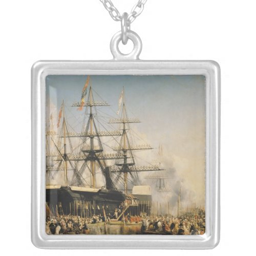 King Louis_Philippe  Disembarking at Silver Plated Necklace