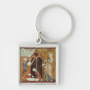 King Louis VI Watching the Construction of Keychain