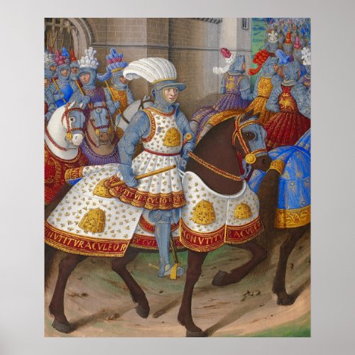 King Louis XII Le Voyage de Gnes Illustration Poster