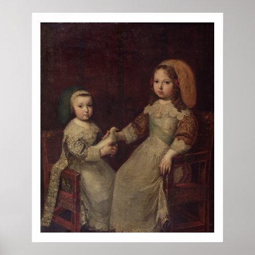 King Louis XIV 1638_1715 as a child with Philipp Poster