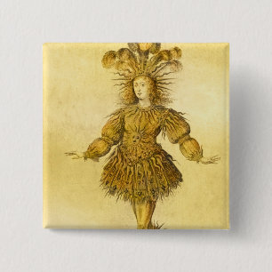 King Louis XIV of France Button