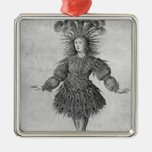 King Louis XIV of France Metal Ornament