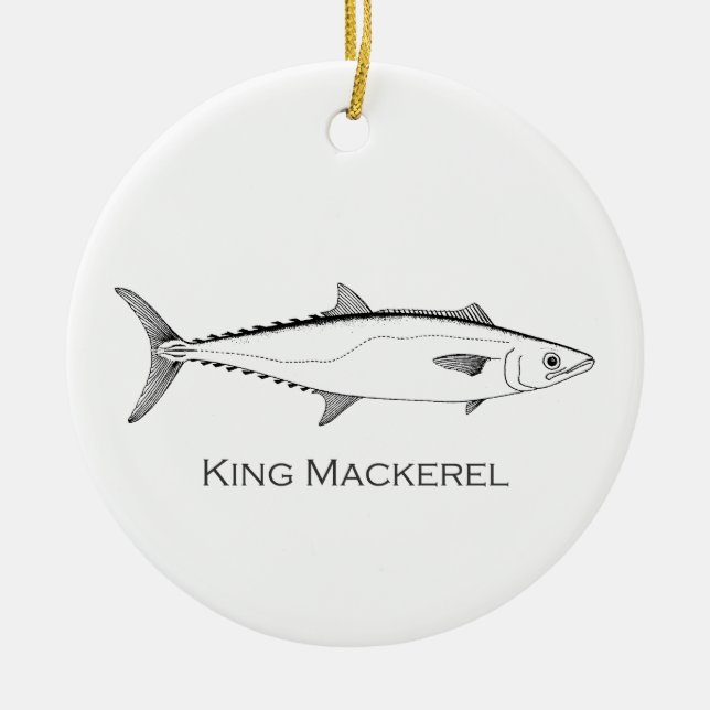 King Mackerel Logo Ceramic Ornament (Front)
