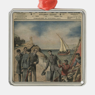 King Manuel II of Portugal bidding farewell Metal Ornament