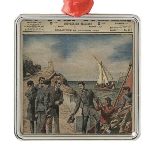 King Manuel II of Portugal bidding farewell Metal Ornament