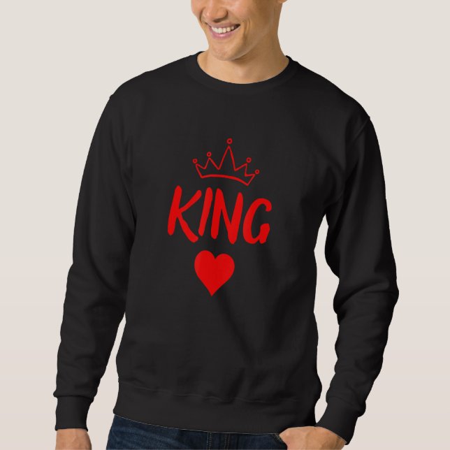 King  Matching Couple Saint Valentine's Day Sweatshirt (Front)