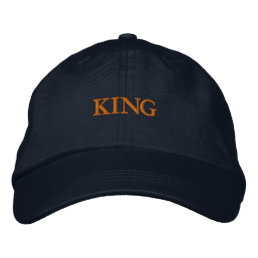 KING Men Women Embroidered-Hats Visor KING Text Embroidered Baseball Cap