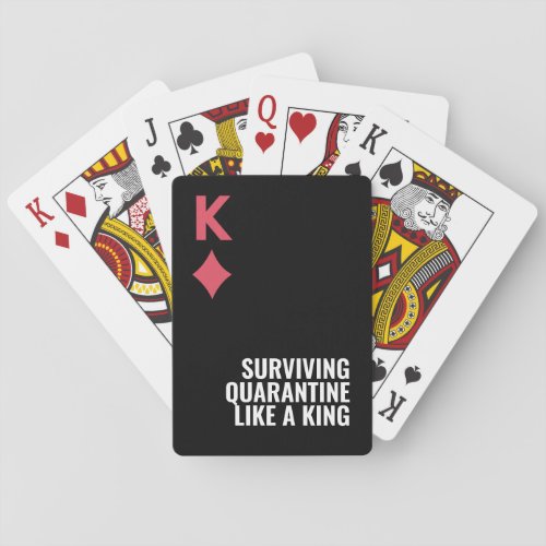 King Minimal Bold Surviving Quarantine Games Poker Cards