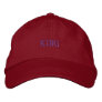 KING Name Font Name - Full Block Red Color-Hat Embroidered Baseball Cap
