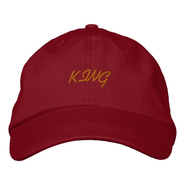 KING Name Looking Comfortable Handsome Super-Hat Embroidered Baseball Cap (Front)