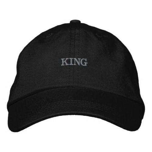 KING Name or Text Embroidered Hats Caps