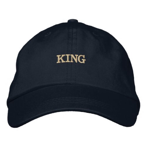 KING Name Printed Navy color_hat handsome cool Embroidered Baseball Cap