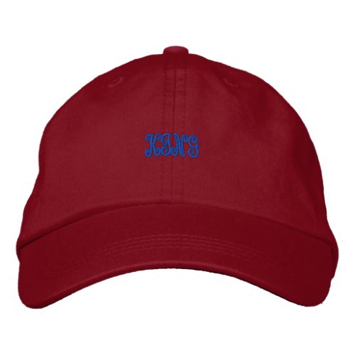 KING Name Text Color _ Blue Handsome_Hat Cool Embroidered Baseball Cap