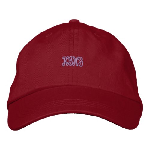 KING Name Text Color _ Wild Iris Sports Red_Hat  Embroidered Baseball Cap