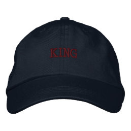 KING Navy Color Handsome Embroidered-Hat Visor  Embroidered Baseball Cap