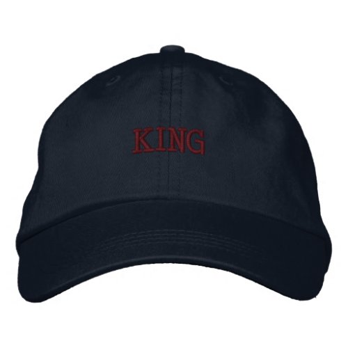 KING Navy Color Handsome Embroidered_Hat Visor  Embroidered Baseball Cap