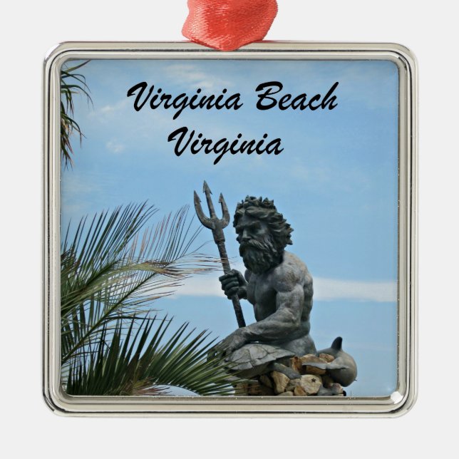 King Neptune Park, Virginia Beach, VA Metal Ornament (Front)