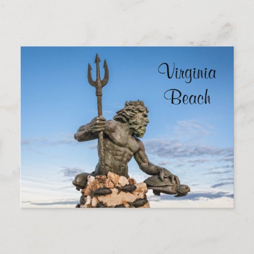 King Neptune Statue Postcard