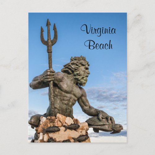King Neptune Statue Postcard