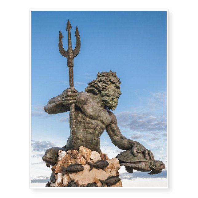 King Neptune Temporary Tattoos (Front)