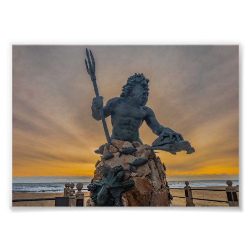 King Neptune Virginia Beach at Sunrise Photo Print