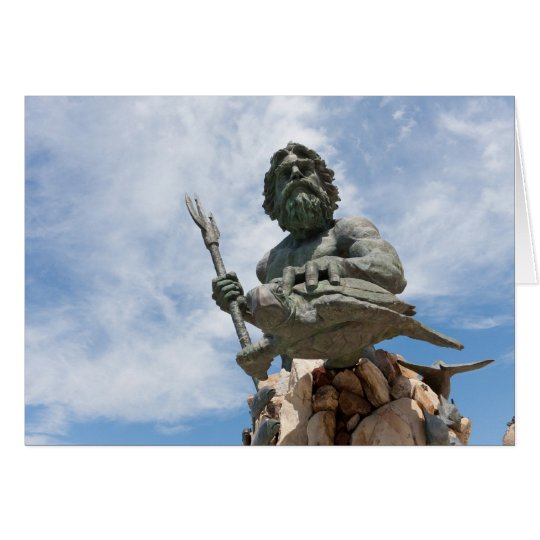 King Neptune Virginia Beach Statue Card