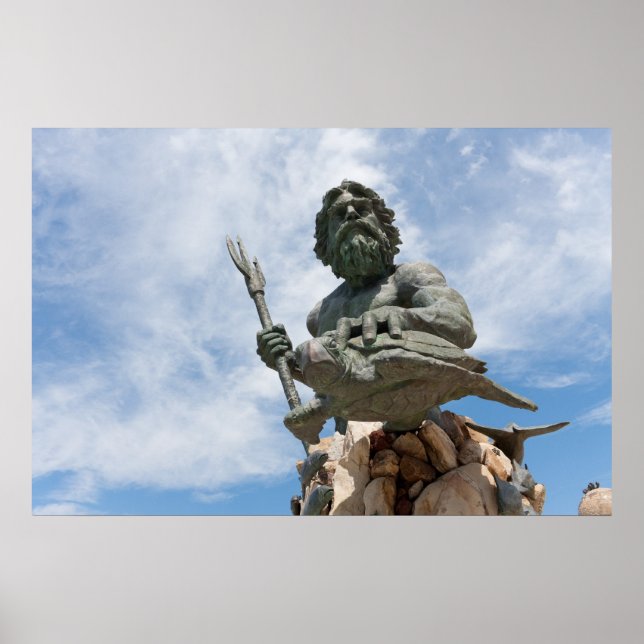 King Neptune Virginia Beach Statue Poster (Front)