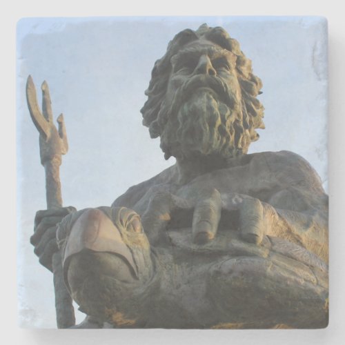 King Neptune Virginia Beach Stone Coaster