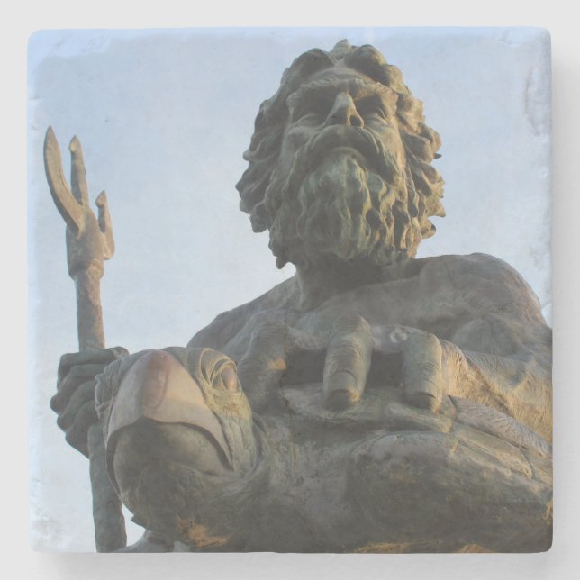King Neptune Virginia Beach Stone Coaster (Front)