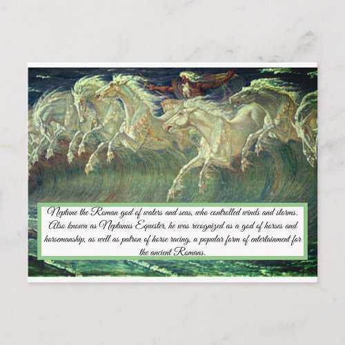 King Neptunes Horses Postcard