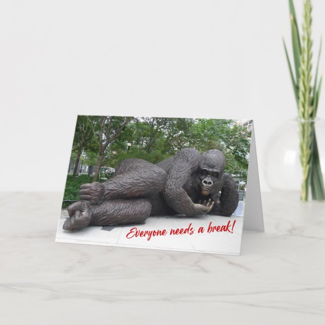 King Nyani takes a break. NYC - H card (Front)