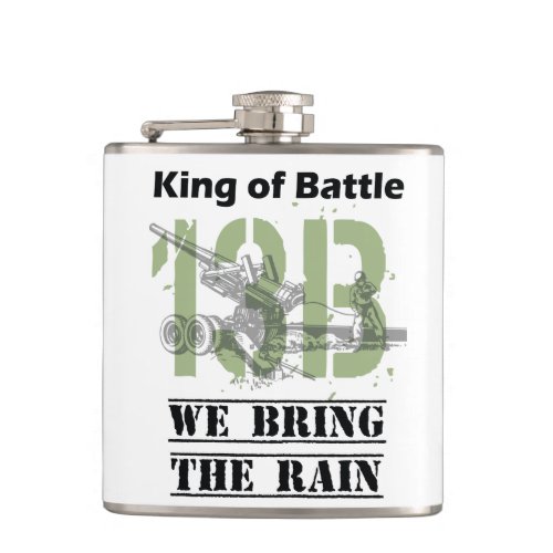 King of Battle _ 13B We Bring the Rain Hip Flask