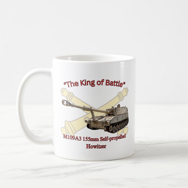 "King of Battle" M109A3 155mm SP Howitzer mug (Left)