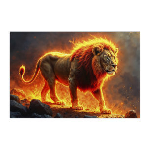 King of beasts Lion majestic infernal animal   Acrylic Print