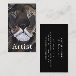 King of Beasts Painting by Alfred Fox Business Card