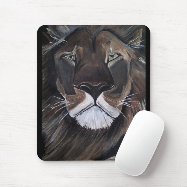 King of Beasts Painting by Alfred Fox Mouse Pad (With Mouse)