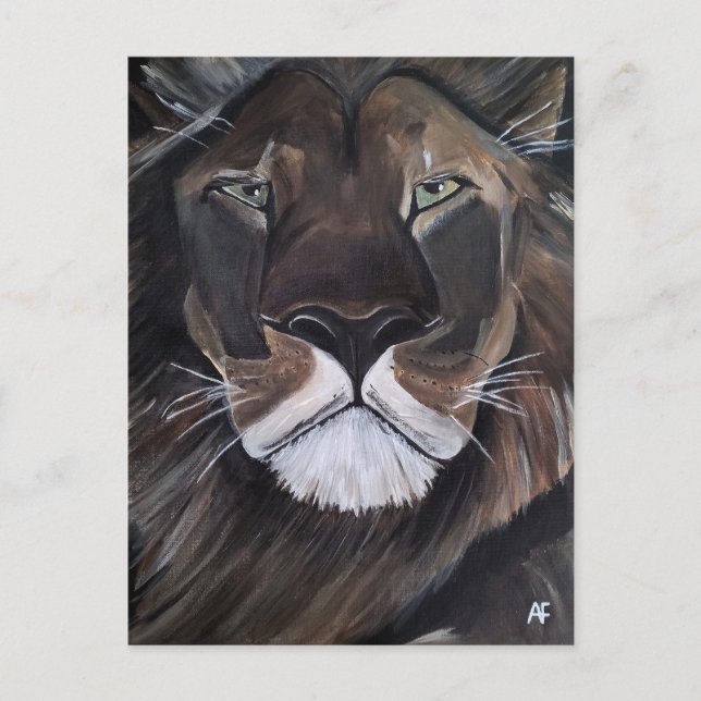 King of Beasts Painting by Alfred Fox Postcard (Front)