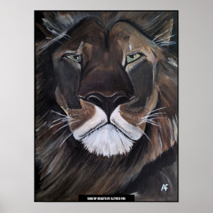 King of Beasts Painting by Alfred Fox Poster