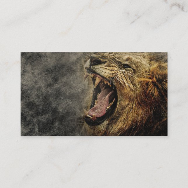 King of Beasts Roaring Business Card (Front)