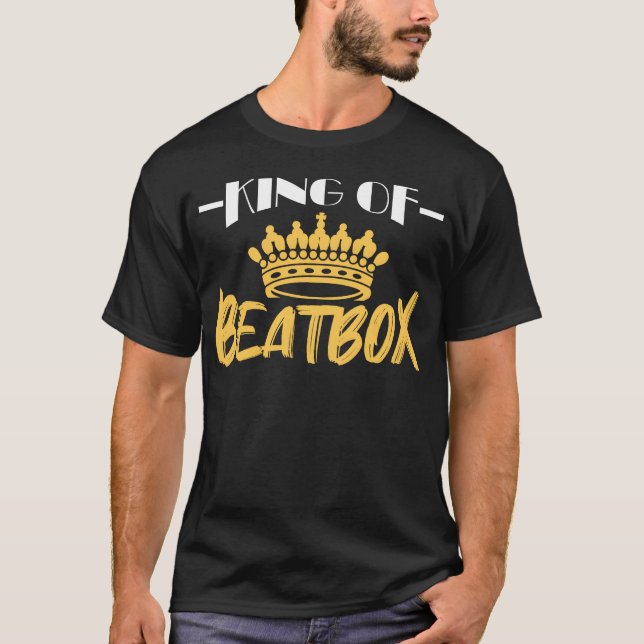 King Of Beatbo Music Mic Vocal Percussion Retro vi T-Shirt (Front)