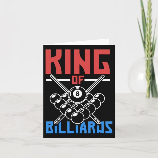 King Of Billiards Snooker Pool Billiards Rack Cue  Card (Front)