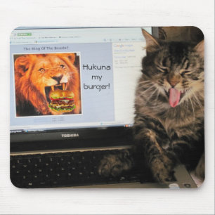 King of burgers Cat Meme Mouse Pad