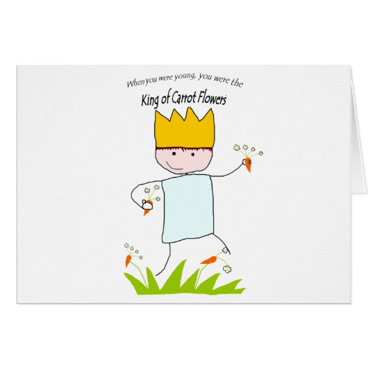 King Of Carrot Flowers Cards (Front Horizontal)