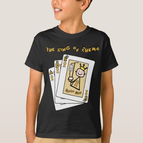 King of Chemo _ Childhood Cancer Gold Ribbon T_Shirt