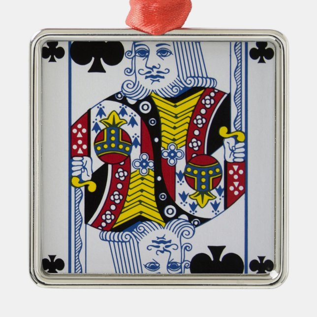 King Of Clovers (Clubs) Metal Ornament (Front)