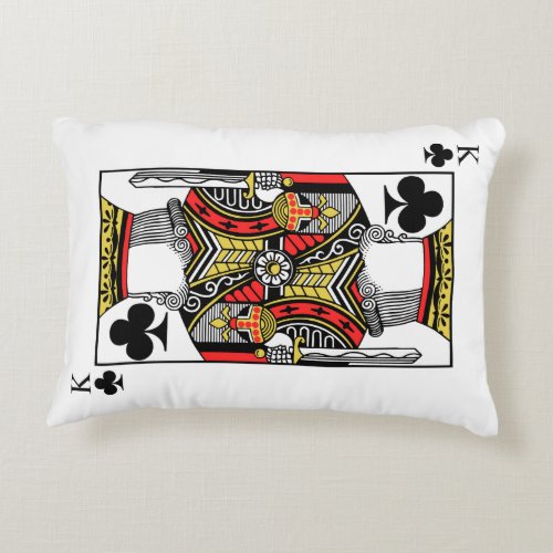 King of Clubs _ Add Your Image Accent Pillow