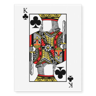 King of Clubs - Add Your Image Temporary Tattoos